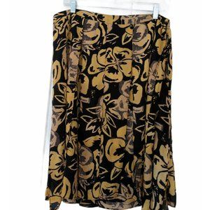Who What Wear Black and Yellow Skirt Size 16